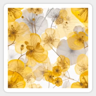 Pattern of beautiful yellow flowers Sticker